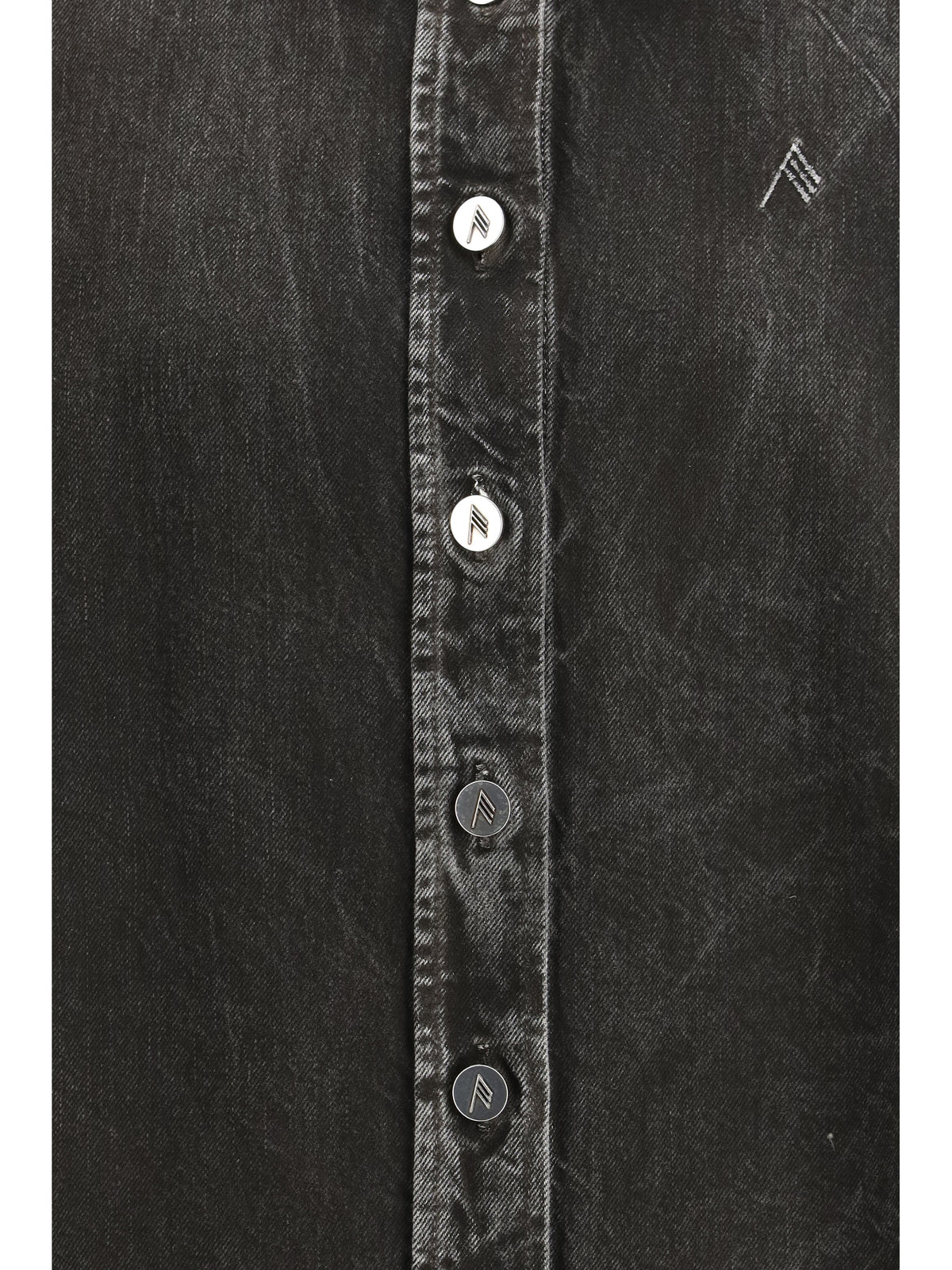 The Attico Denim Shirt - Black/White