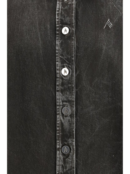 The Attico Denim Shirt - Black/White
