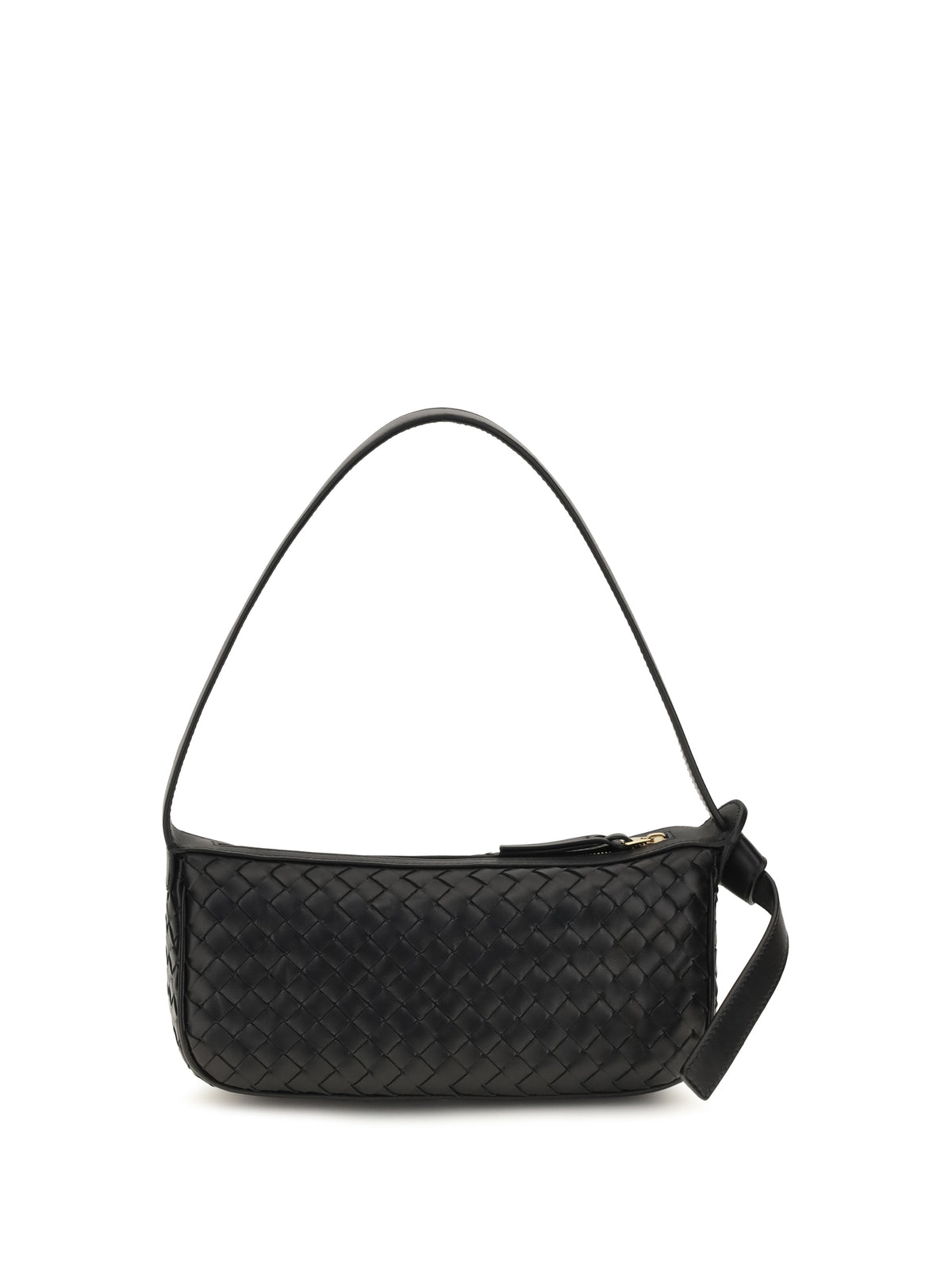 Bottega Veneta Intrecciato leather Shoulder Bag - Black-Gold