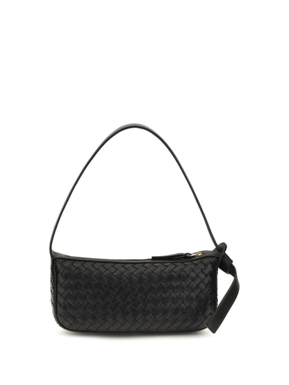 Bottega Veneta Intrecciato leather Shoulder Bag - Black-Gold