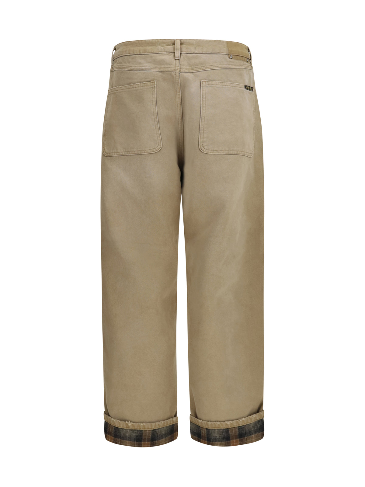 Golden Goose Cotton Pants with check detail - Cartouche