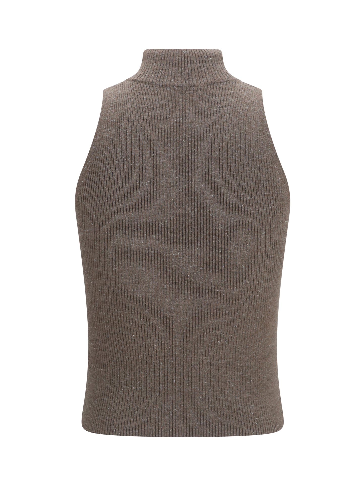 BRUNELLO CUCINELLI Sleeveless Turtleneck with luminous details