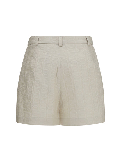 Moncler Logo Shorts - Light Beige