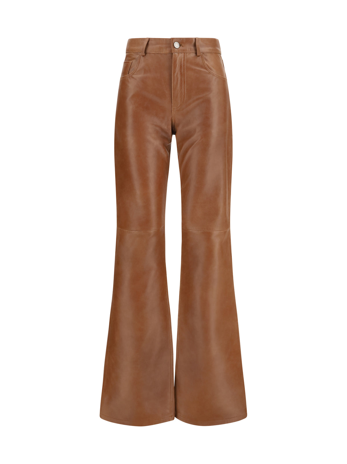 Haikure Flora flared leather Pants - Tan