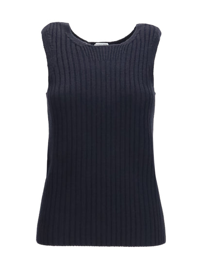 Bottega Veneta Merino wool ribbed Tank Top - Midnight Blue