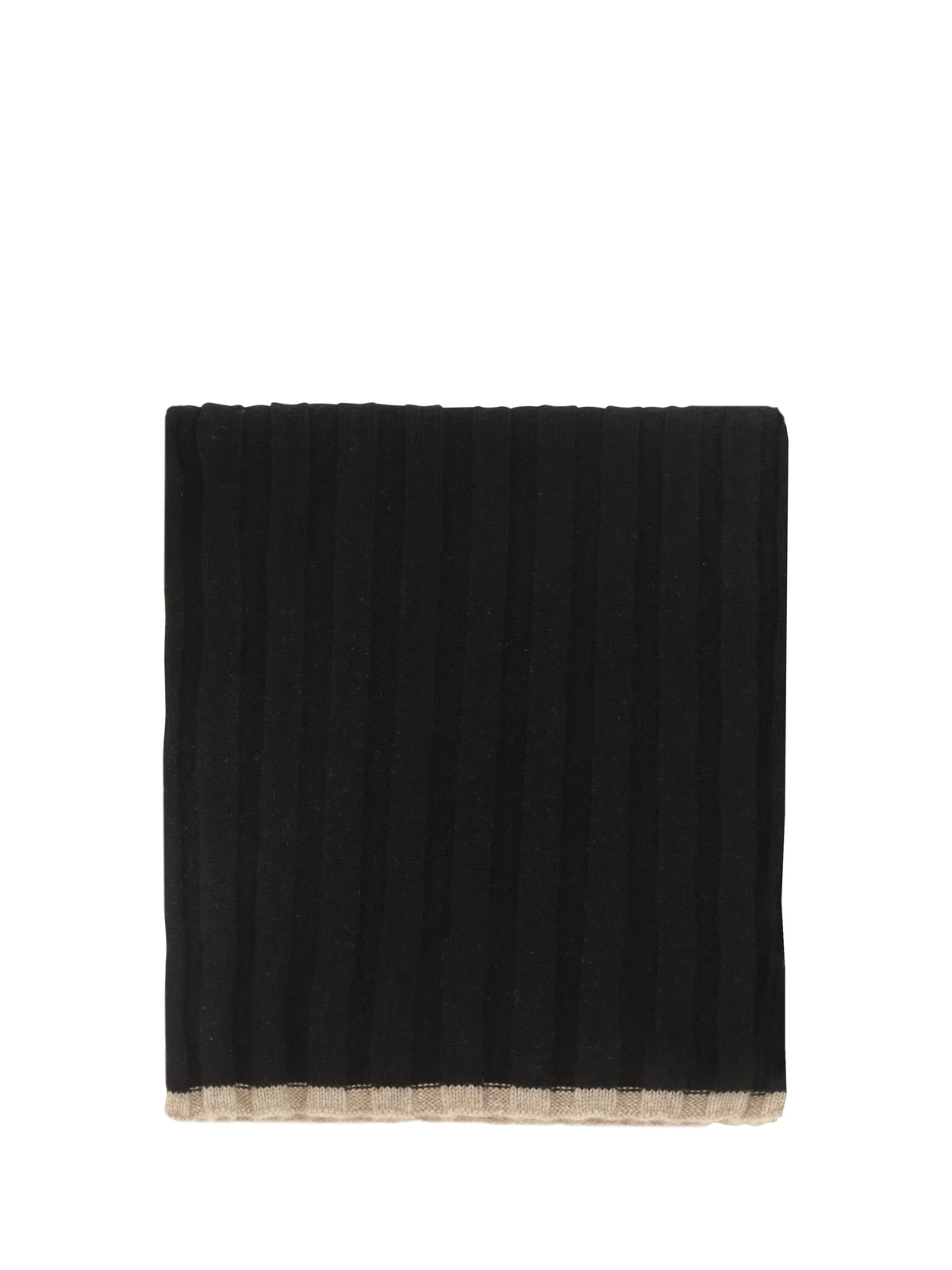 Brunello Cucinelli Cashmere Scarf - Nero+Brown