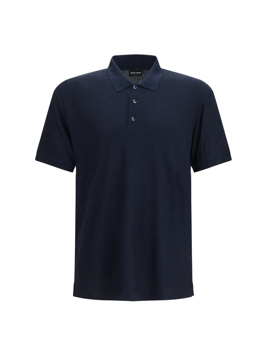 GIORGIO ARMANI Viscose and polyester polo Shirt
