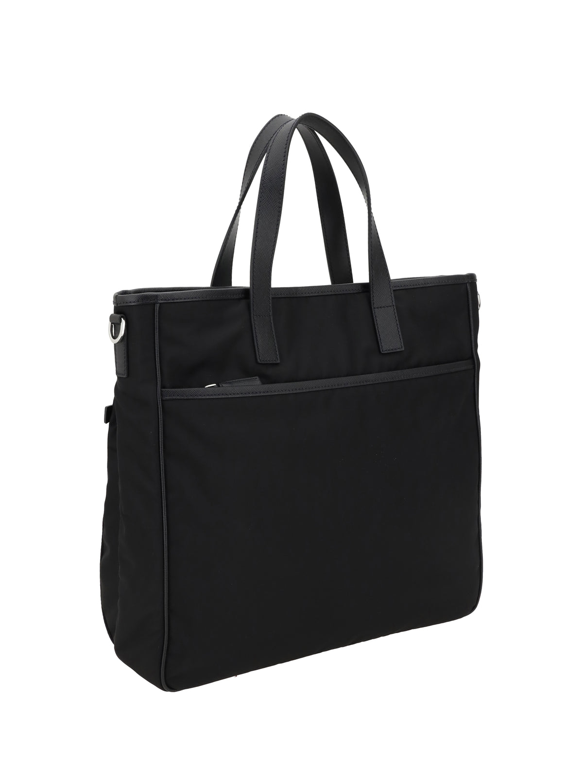 Prada Logoed Tote Bag - Black