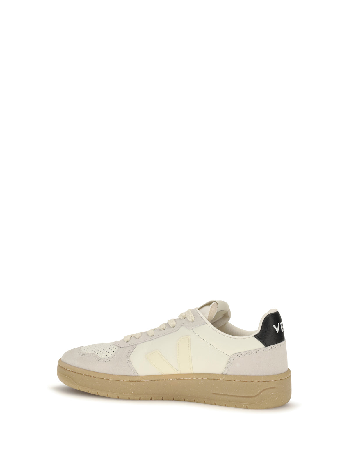 Veja V-82 leather Sneakers - Pure_calcaire_black