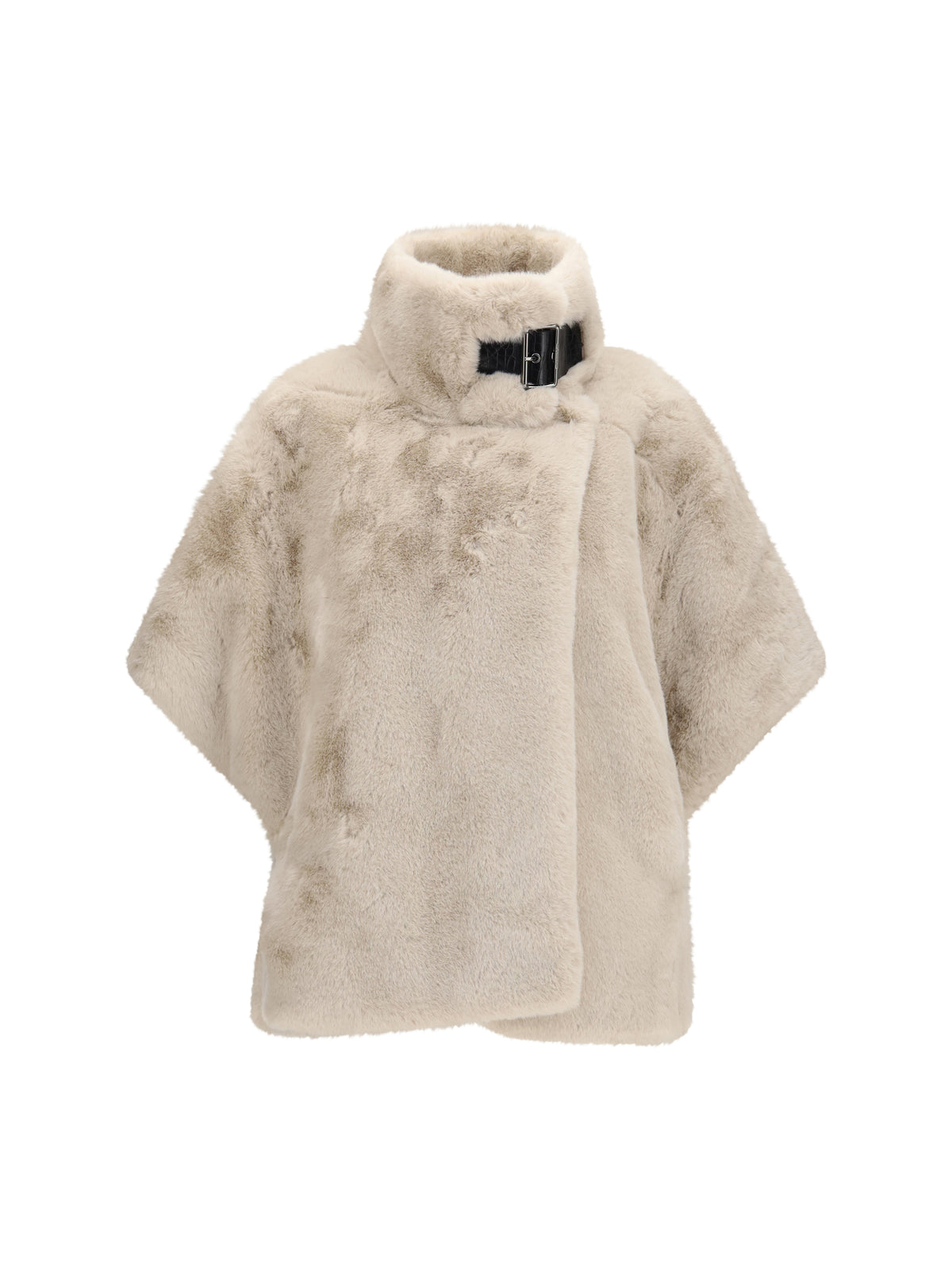Pinko Faux fur Jacket with buckle - Beige-Giorno Piovoso