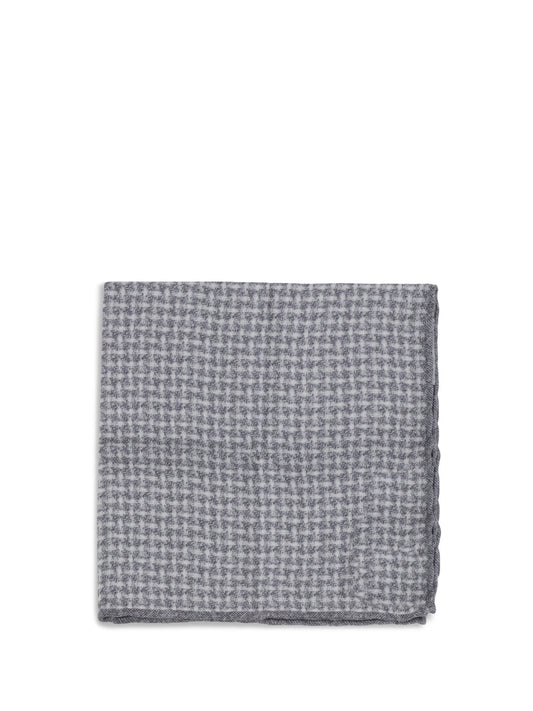BRUNELLO CUCINELLI Silk Pocket Square with woven design