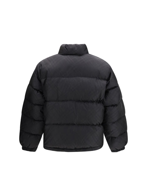 Burberry Highlands Check Nylon Puffer Jacket - Black