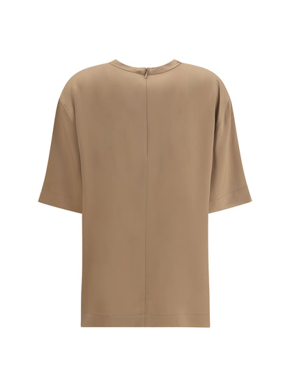 Toteme Satin T-shirt - Latte