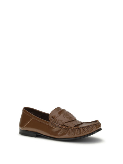 MARNI Leather Loafers with tassels and foldable heel