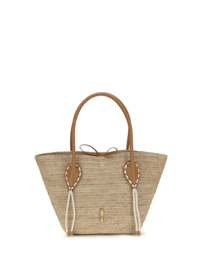 Christian Louboutin Large Venus Basket Shoulder Bag - Natural/Leather