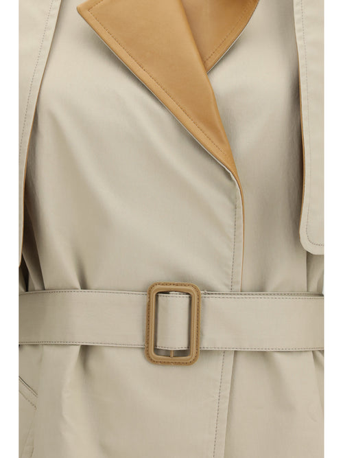 Acne Studios Layered classic Twill Trench Coat - Light Beige