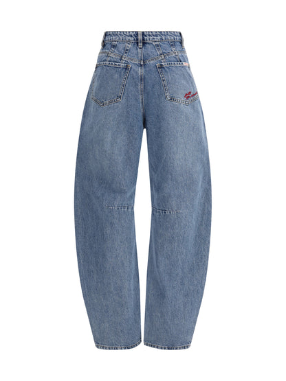 SELF-PORTRAIT Barrel Leg Jeans