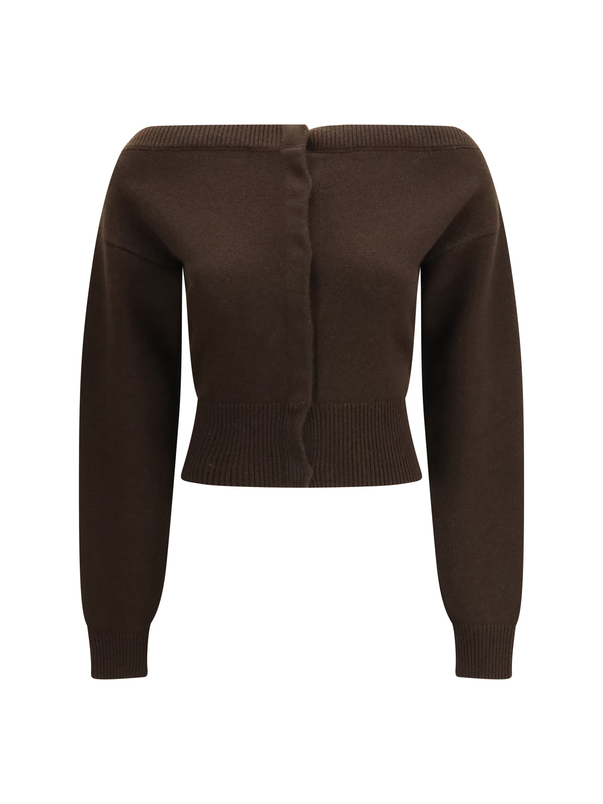 Tom Ford Soft cashmere open-neck shrunken Cardigan - Chocolate Torte