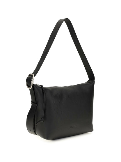 Loewe Medium Loop Hobo Bag in grained calfskin - Black