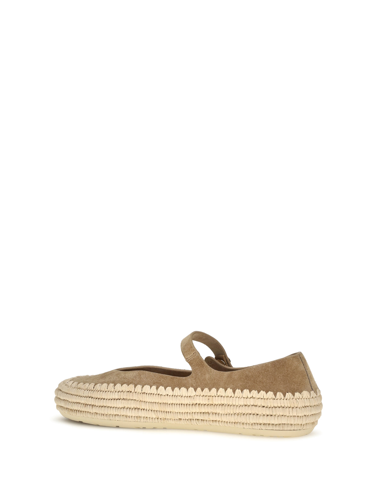 Loewe Rio suede and raffia Mary Jane Espadrillas - Dark Beige