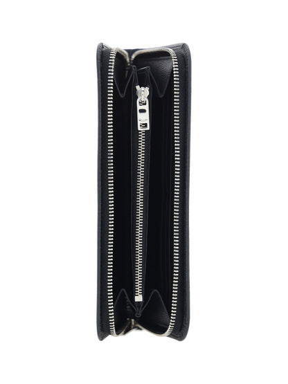 SAINT LAURENT Grain de Poudre leather Wallet