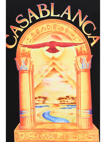Casablanca Hermons Mirage Arch print T-shirt - Black