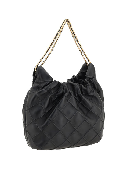 Tory Burch Fleming Mini Hobo Shoulder Bag - Black