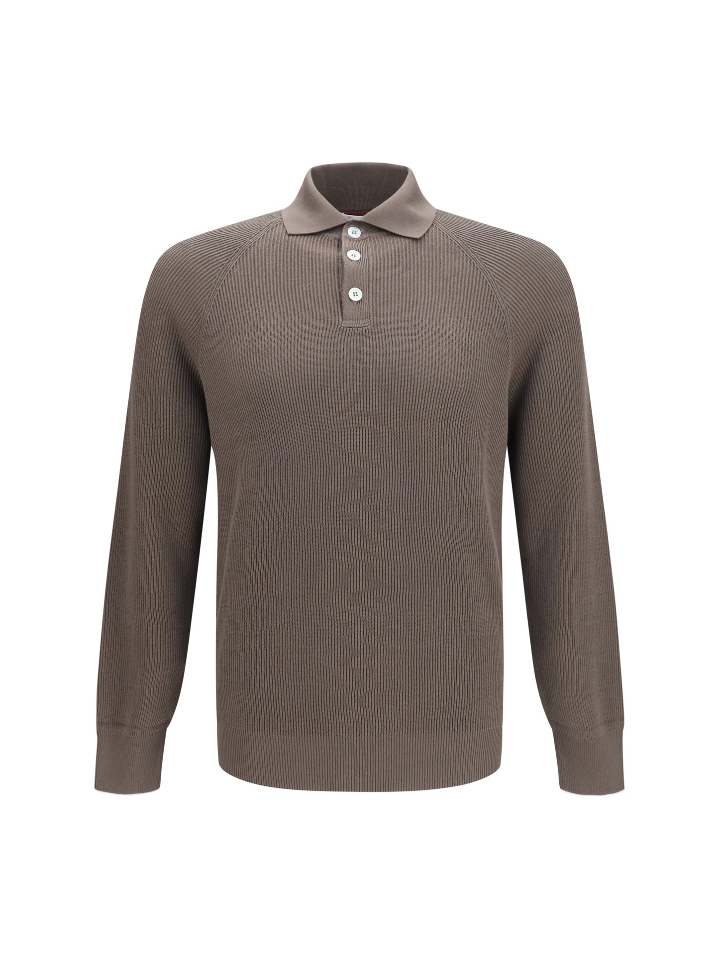 BRUNELLO CUCINELLI Long-sleeve knit Polo Shirt