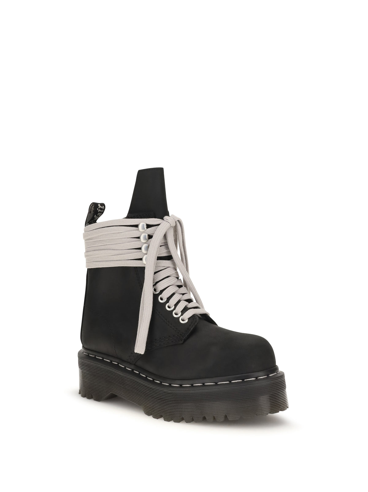 Rick Owens Quad Sole Steel Boots - Black