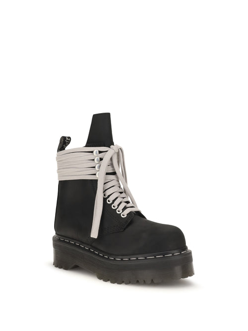 Rick Owens Quad Sole Steel Boots - Black