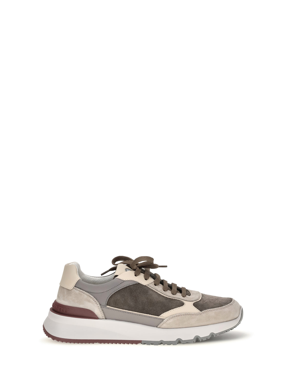 Brunello Cucinelli Leather Sneakers - Antracite+Piombo+Stone+Alpaca