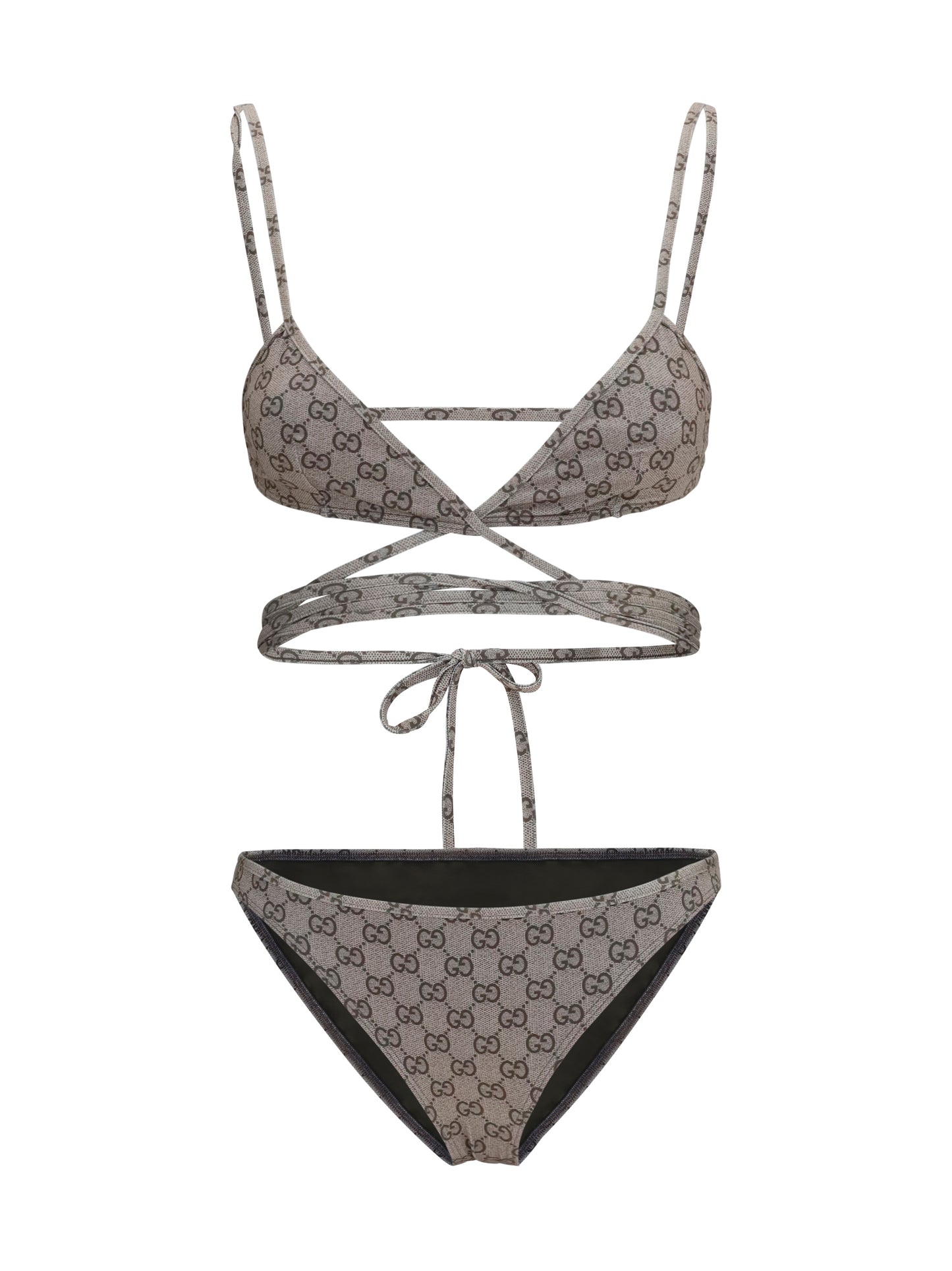 GUCCI Printed stretch jersey bikini