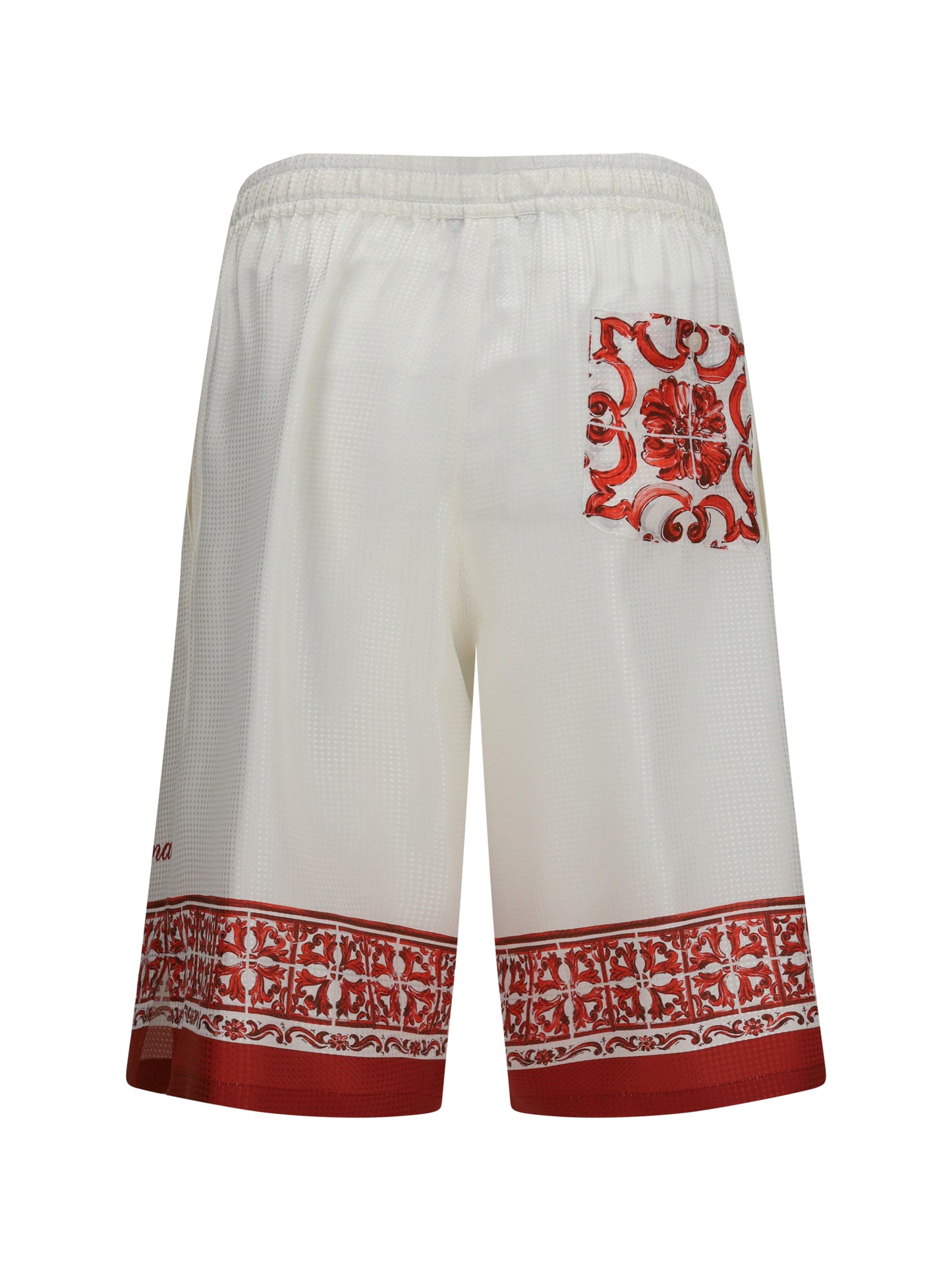 DOLCE & GABBANA Maiolica print jacquard twill Shorts