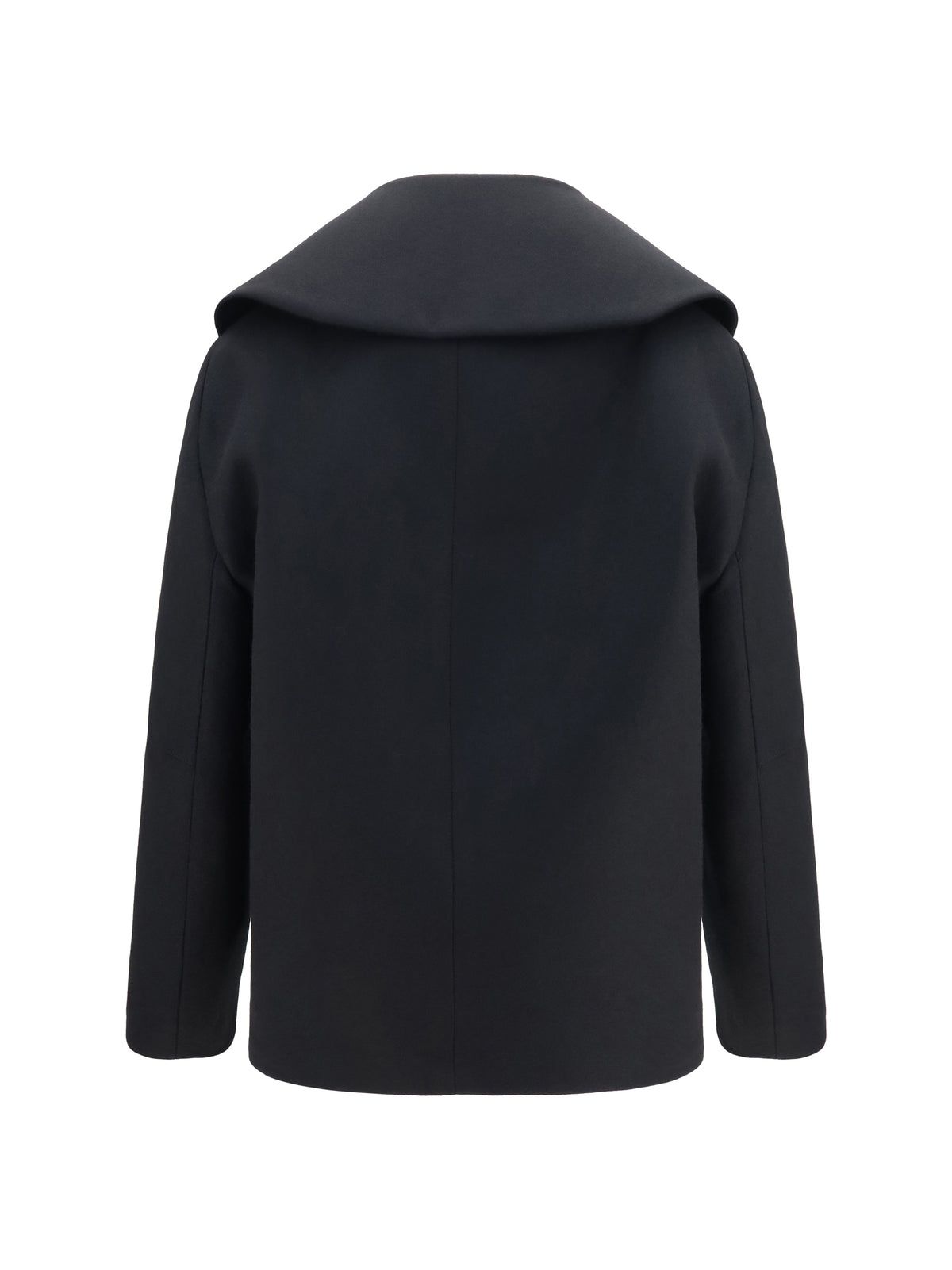 Balenciaga Structured high-neck Peacoat - Black