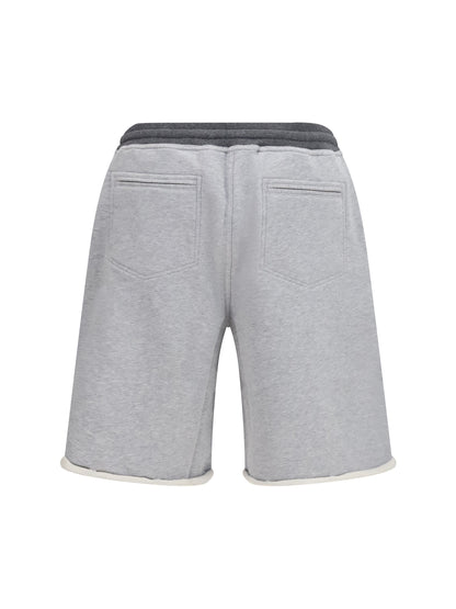 Brunello Cucinelli Cotton drawstring Shorts - Grigio+Piombo