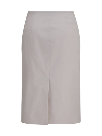 Miu Miu Stretch cotton-blend midi Skirt - Talco