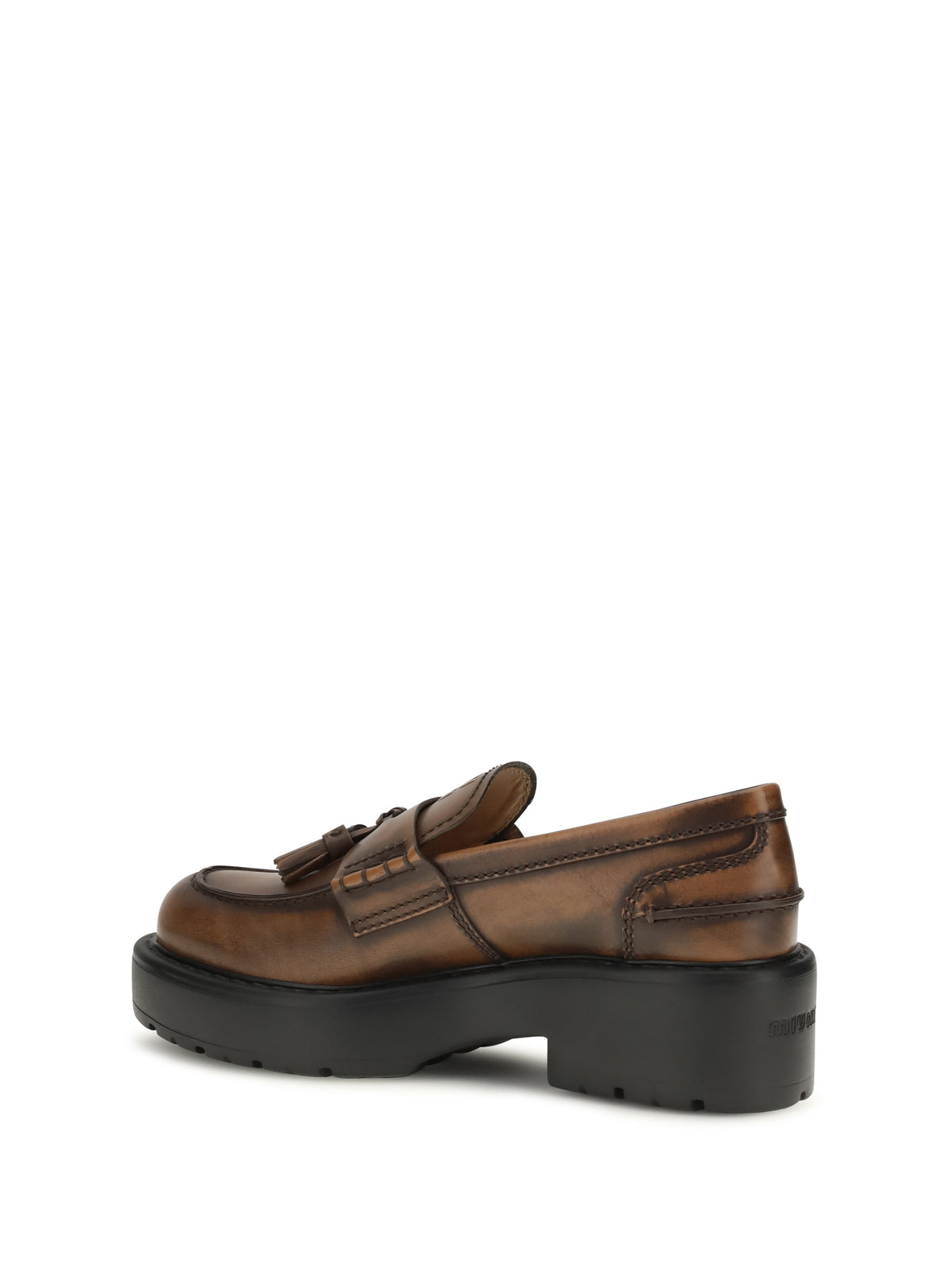 Miu Miu Smooth leather tassel Loafers - Bruciato