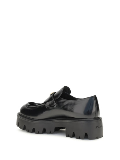 Prada Brushed leather Loafers - Black
