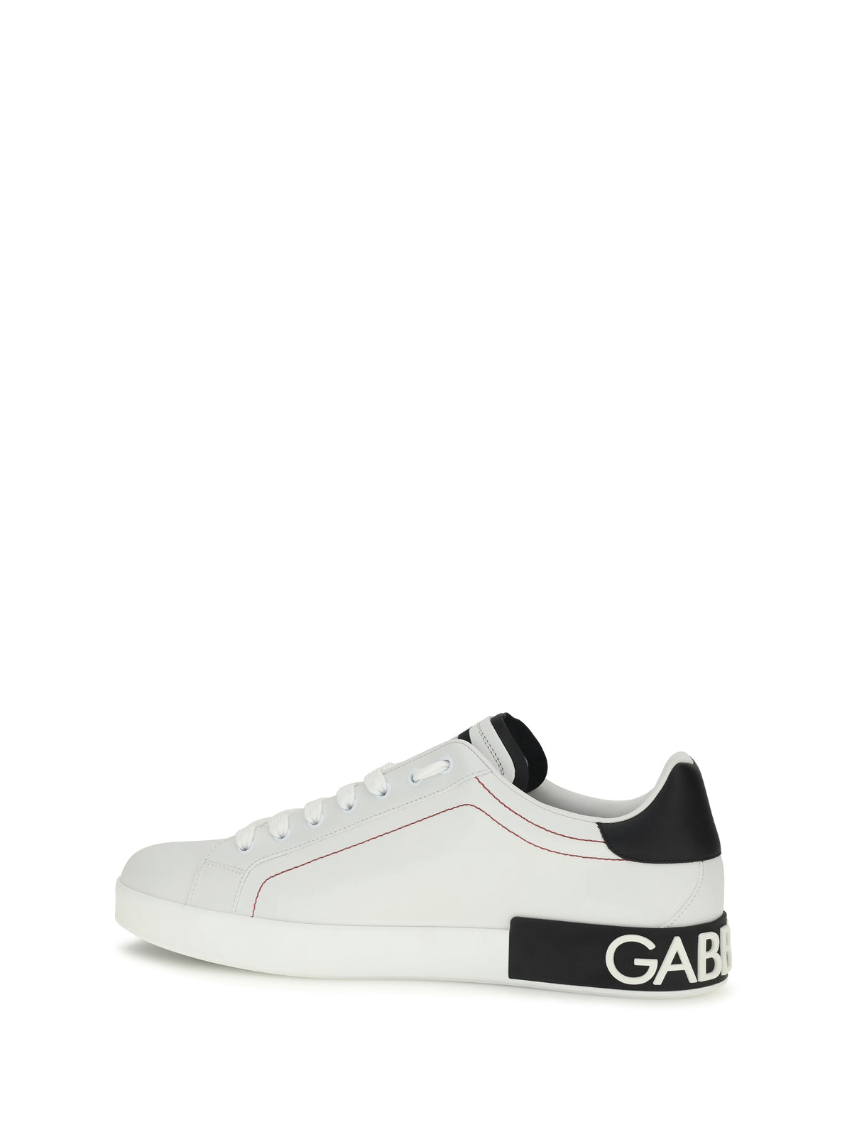 Dolce & Gabbana Portofino leather Sneakers - White/Black