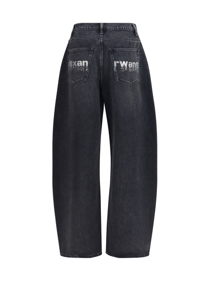 Alexander Wang Crystal balloon Jeans - Grey Aged