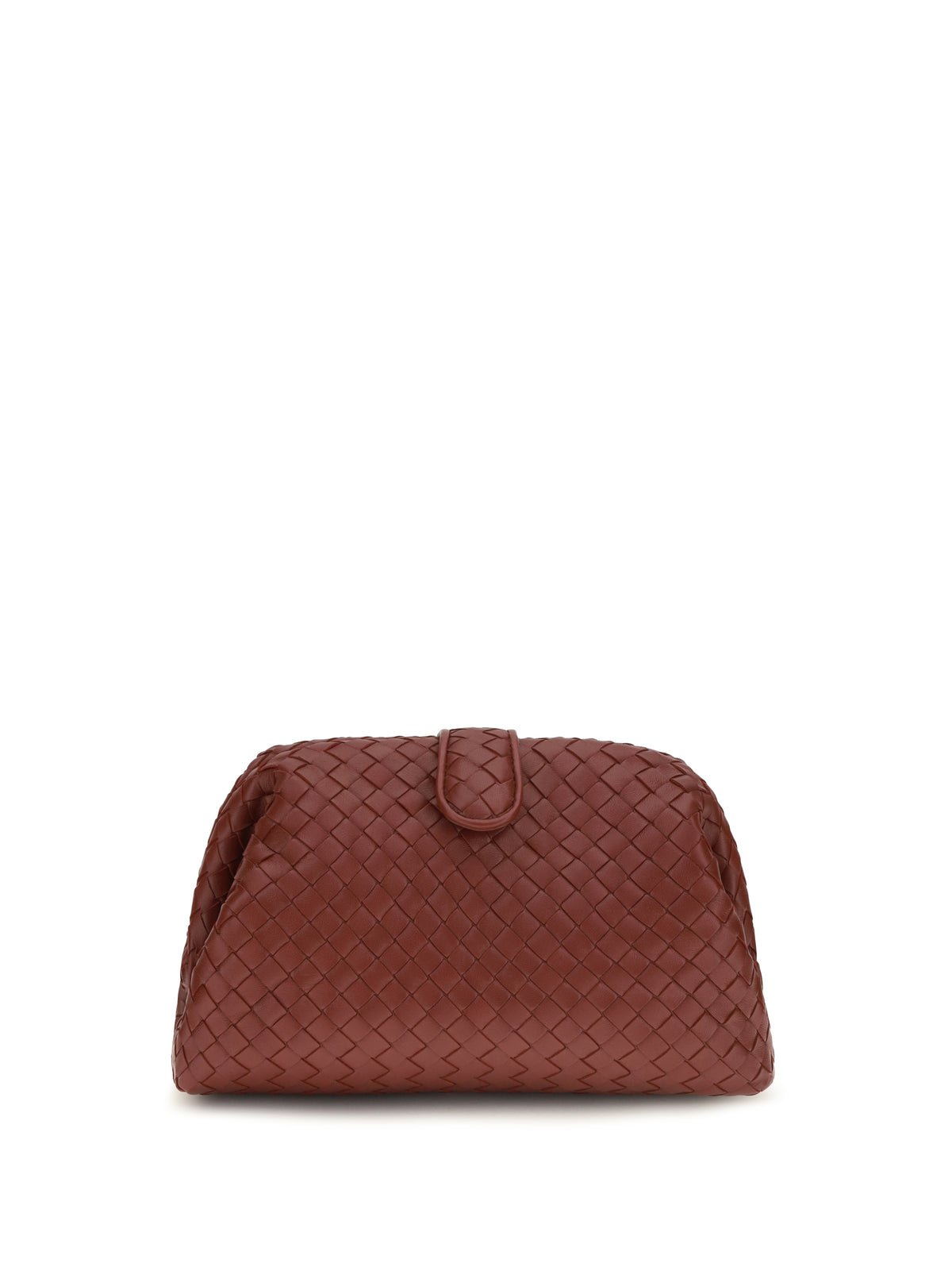 Bottega Veneta Small Lauren 1980 Clutch - Lava Red-Brass V
