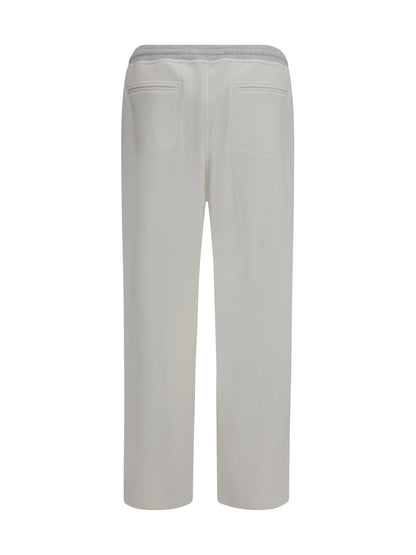 Brunello Cucinelli Cotton Pants - Off White+Perla