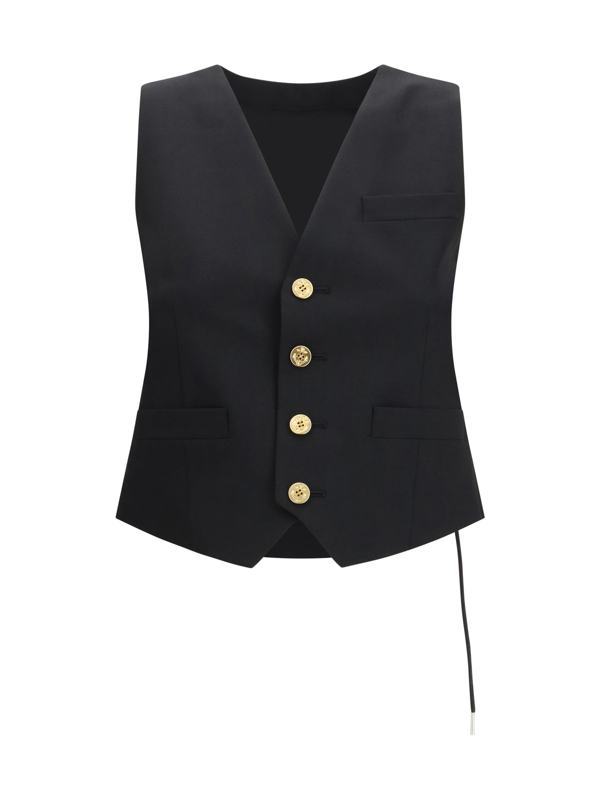 Sacai Twill Vest - Black