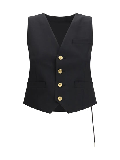 Sacai Twill Vest - Black