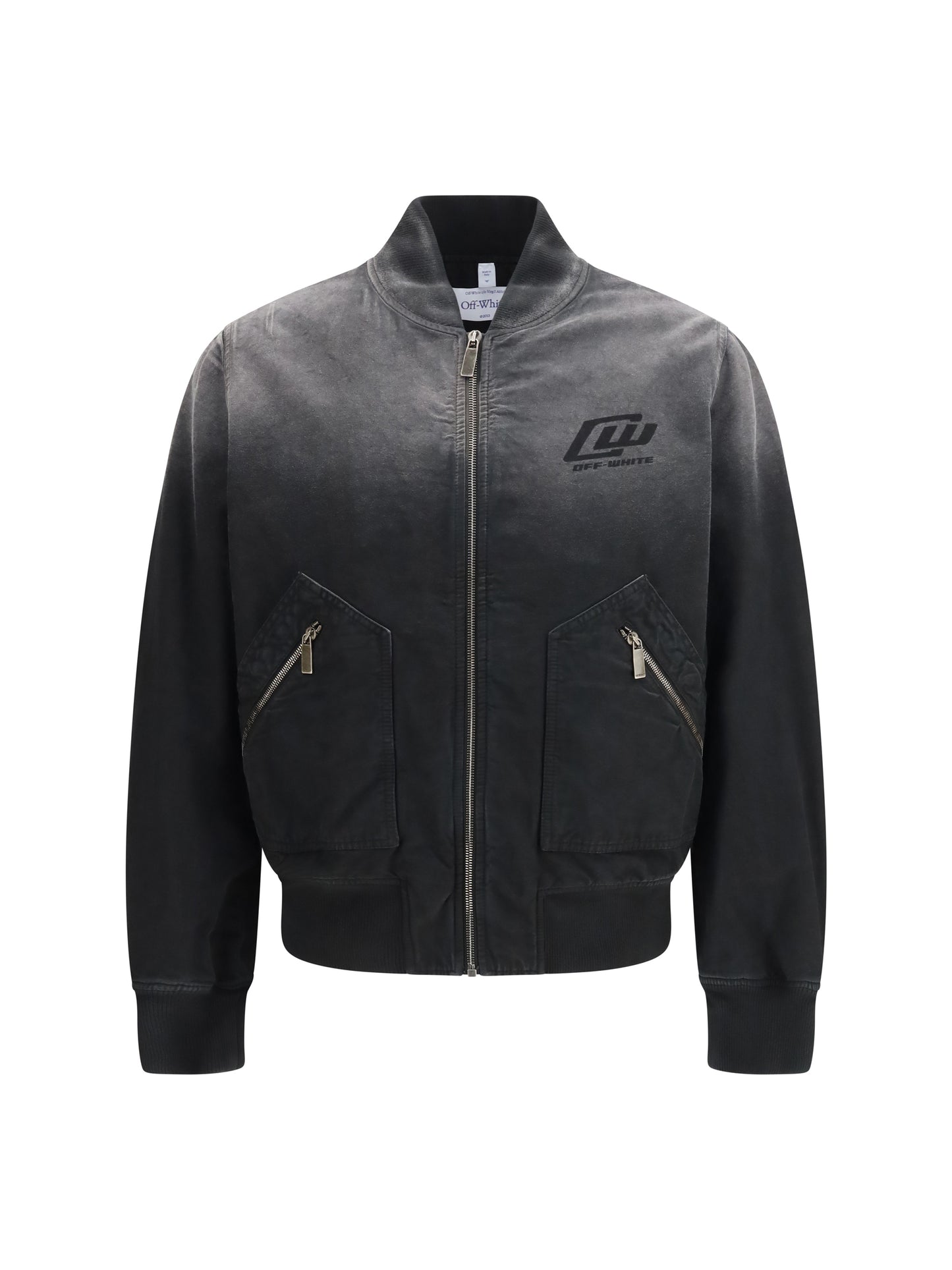 OFF-WHITE Washed denim Bomber Jacket