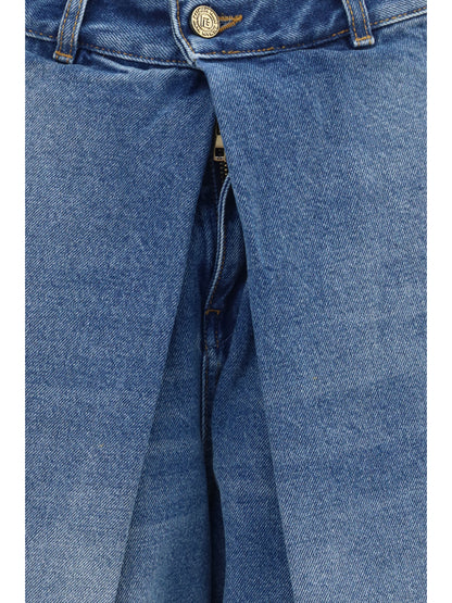 Balmain Barrel denim Jeans - Bleu Jean