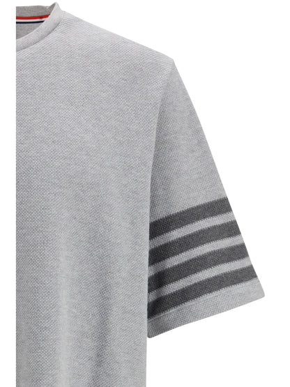 THOM BROWNE Textured cotton piqué T-shirt