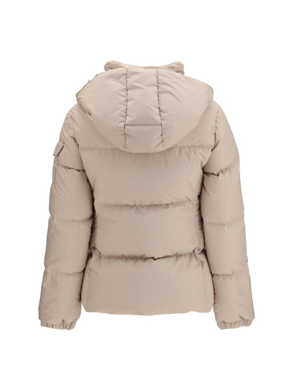 Moncler Fourmines Hooded Short Down Jacket - Beige