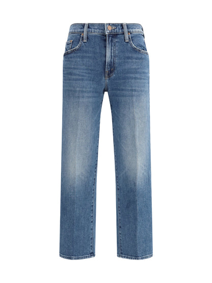 Mother Mid Rise Rambler Zip Ankle Fray Jeans - Tambourine Man