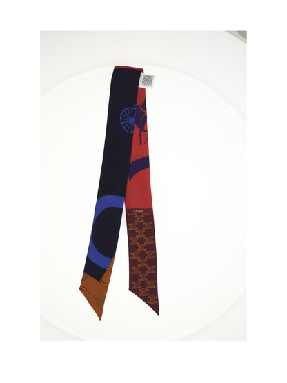 Celine 6X110CM LAVALLIERE - Red/Blue/Brown